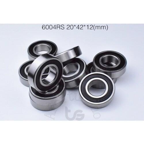 6004RS 20*42*12(mm) 10PieceS bearing ABEC-5 rubber sealing bearings chrome steel bearing 6004 6004RS bearings
