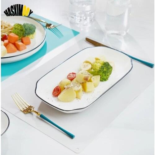 Silicone Mat Waterproof Placemat Table Mat Simple Insulation Heat Resistant Place Mats Anti-skidding Hot pad Kitchen Accessories