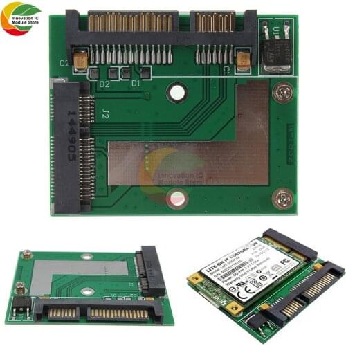 Ziqqucu Universal Standard mSATA Mini PCIE SSD to 2.5 Inch SATA 6.0 Gps Adapter Converter Card Module Board For Laptop Desktop