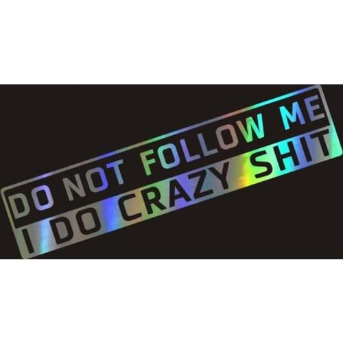 Funny Car Sticker Dont Follow Me Decals Car Styling Decoration Door Body Vinyl Decal Accessories PVC 25cm x 5cm