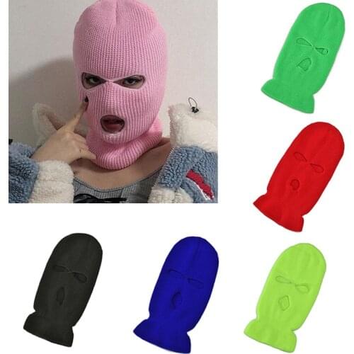 Funny Army Tactical CS Balaclava Knit Hat Beanie Unisex Halloween Party Bonnet Windproof Full Face Cover Ski Mask Cycling Caps