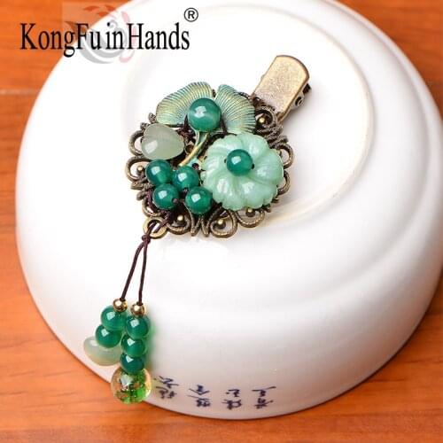 Female Hair Clips Ethnic Style Jewelry Flower Shape Hair Accessories Classical Elegant For Female Gift Hairpin Fashion Elegant