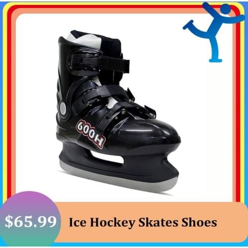 Winter Adult Teenagers PP Professional Thermal Warm Thicken Ice Skates Shoes Ice Hockey Blade Skating Training Beginner