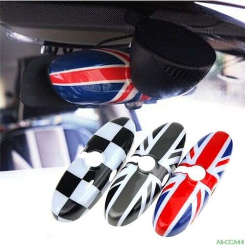1Pcs Car Interior Rearview Mirror Cover Cap For Mini Cooper R55 R56 R60 R61 5.9*3.5inch