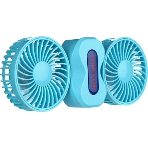 2 Motors Summer Couples Air Conditioner Fan Rechargeable Li Battery Air Conditioning Ventilador Fans Portable Mini USB Fan