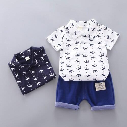 2021 Fashion Baby Boys Summer Sport Full Printe Clothing Suits Kids Strips T Shirts Pants 2Pcs/Sets Infant Clothes 1 2 3 4 Years