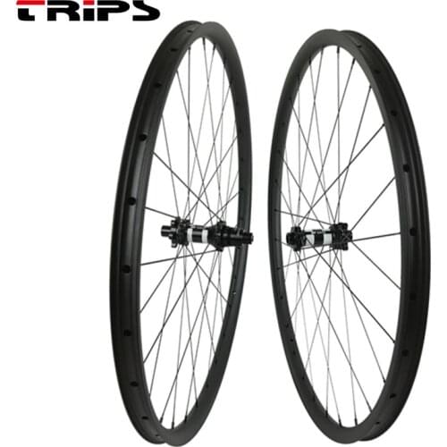 29er mtb carbon wheels XC 27mm asymmetric tubeless straight pull mountain carbon wheelset 350 boost hubs Marathon bicycle wheels
