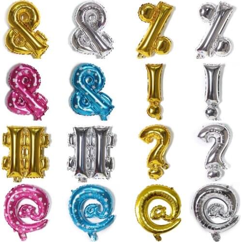 3 pcs 16 Inch Foil Birthday Balloons Air Helium Symbol Mark Balloon Happy Birthday Party Decoration Silver Gold Question Balloon