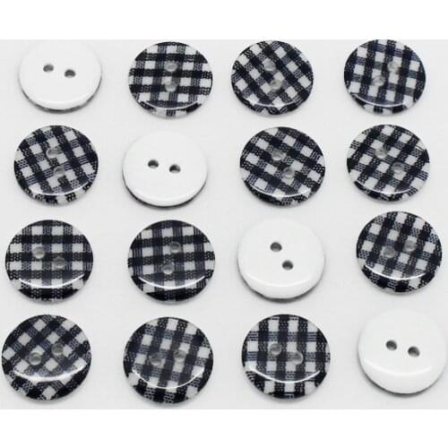 50Pcs Black Round Resin Sewing Buttons Scrapbook Knopf Bouton DIY buttons Home Decoration Accessories