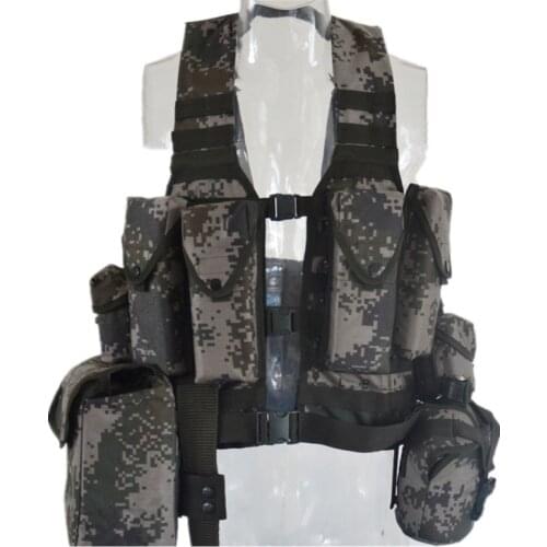 Army Fans CS Field Gear Camo Combat Tactical Vest Outdoor Summer Camp Shooting Training Hunting Waistcoat With Accessory Pouch
