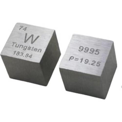 Free shipping 5pcs & 10pcs 99.95% purity W carved element periodic table 10mm cube with 19.25g Tungsten ingot / pellet / block