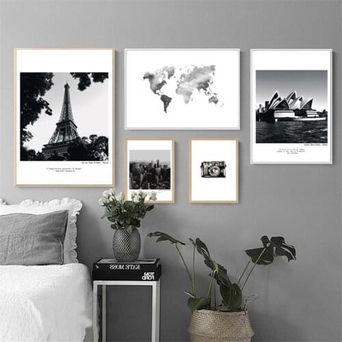 Black White Landscape Decoration Home Wall Art Canvas Painting Posters and Prints Decorative Pictures for Living Room Wall Decor
