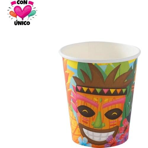 CONUNICO Birthday Tropical Party Photobooth Props Party Supplies Invitation Card Garland Paper Cups Hawaii Aloha Summer HI3513