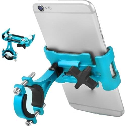 Metal Bike Phone Holder Stand Bicycle Handlebar Mobile Phone Mount Outdoor Riding Motorcycle Holder Support GPS Moto Bracket