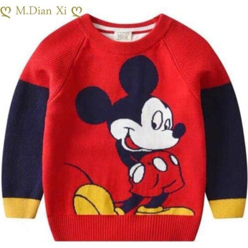 Baby Sweater Male Spring and Autumn Western Style Cartoon 2021 Autumn and Winter Knitted Girl Three-dimensional Loose Top Tide
