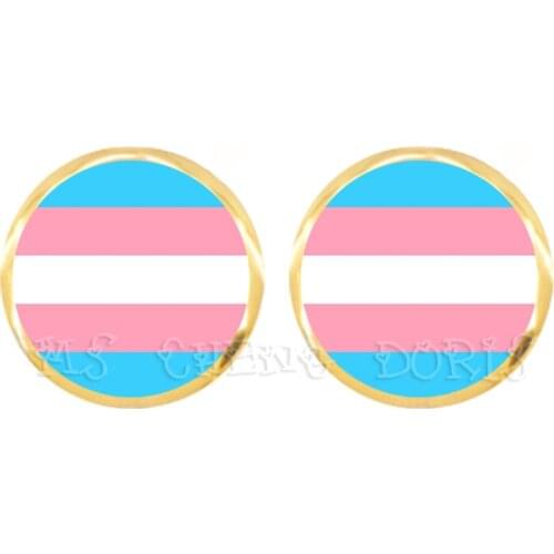 Gay Pride Hypoallergenic Ear Nail Same Sex LGBT Jewelry Gay Lesbian Pride With Rainbow Love Wins Gift Same Sex Marriage Gift