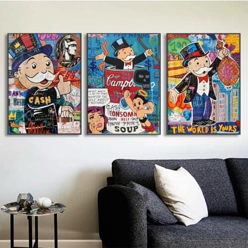 Graffiti Street Style Creativity Art Wall Art Pictures Posters and Prints Canvas Paintings for Living BedRoom Home Decoration