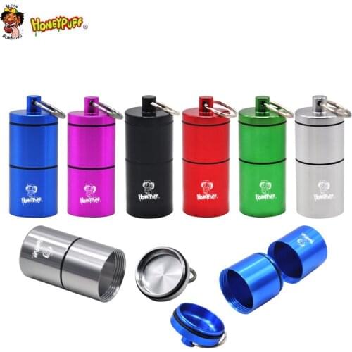 HONETTOPPUFF Stash Jar Airtight Smell Proof Aluminum Herb 2 Layers Container Spice Case Tobacco Box You Can Assemble It Yourself