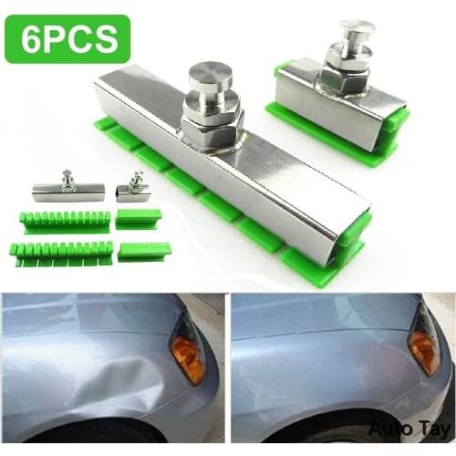 6Pcs M12 Dent Repair Tools Car Body Repair Tool Dent Hail Dent Repair Tools Kit Flexible Tabs for Slide Hammer Paintless