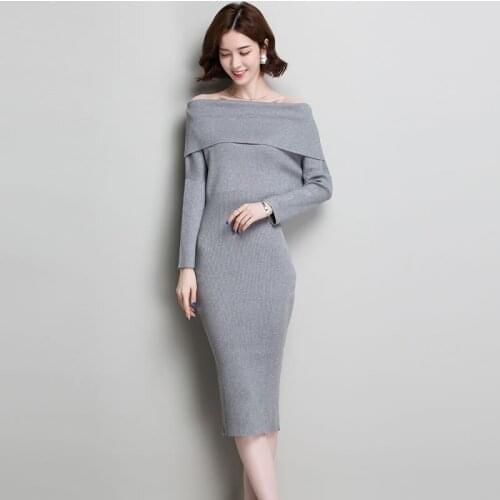 JANELUXURY Fashionable Knitted Dresses