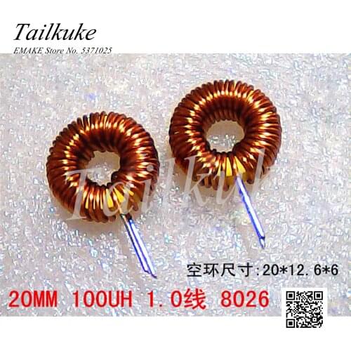 Ring Inductor 8026 Series Magnetic Ring Inductor Vertical 20mm 100UH 10A 1.0 Line