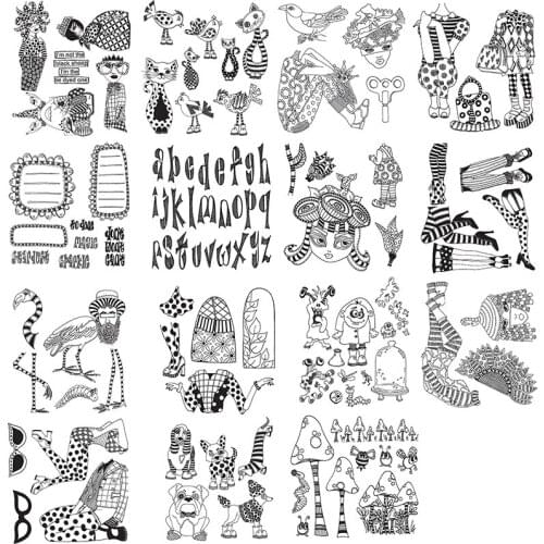 Cool Various Styles Women Transparent Clear Silicone Stamps for DIY Scrapbooking/Card Making Decoration Supplies