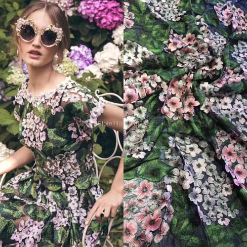 Fashion Lace design 3d floral Embroidered french tulle net lace for fashion DG dress HY0691