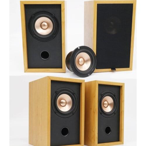 KYYSLB 20 ~ 60W 4 Ohm 3 Inch 2 Unit Full Frequency Amplifier Speaker Wooden Fever Passive Speaker Computer 5.1 Front Surround