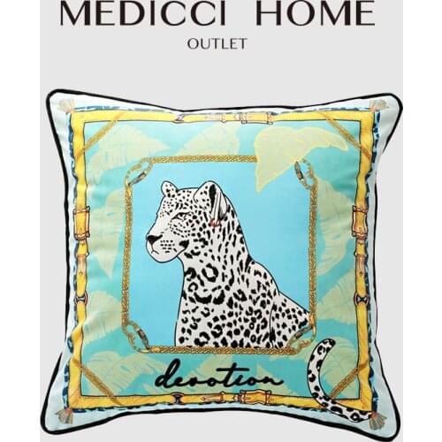 Medicci Home Animal Decorative Velvet Pillow Case Mid Centure Modern Leopard Print Artistic Cushion Cover 45x45cm Free Shipping