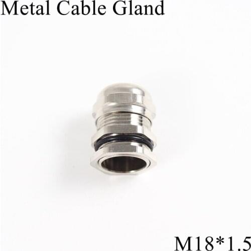 1piece/lot M18 Metal Cable Gland IP68 Waterproof Nickel Brass Connector Glands For 5-10mm Electric Wire M18*1.5 Copper Joint