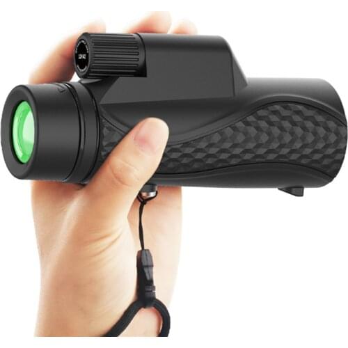 HD 12X42 Monoculars HD Waterproof Night Vision Bak4 Prism Range, used for hunting and bird watching telescope