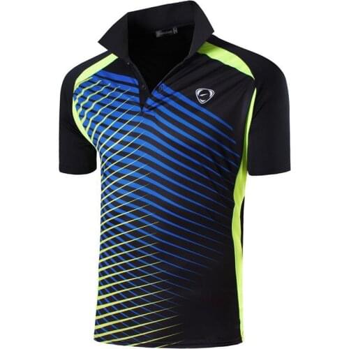 Jeansian Mens Sport Tee Polo Shirts POLOS Poloshirts Golf Tennis Badminton Dry Fit Short Sleeve LSL243 Black2