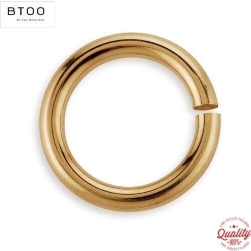 50PC/Set 14K Gold Filled Open Jump Rings 14K Gold Split Ring For Making DIY Jewelry Findings