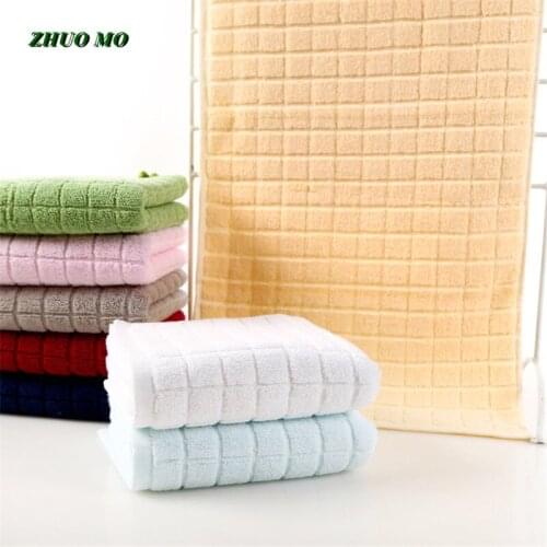 High quality 100% cotton Face Towel 34x76cm Checkered Pattern Hand Face Towel Hotel Towel Hotel & Home Towels