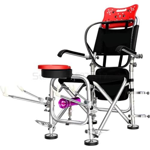 Portable fishing chair all terrain lying fishing chair platform fishing chair thickened folding fishing chair stool