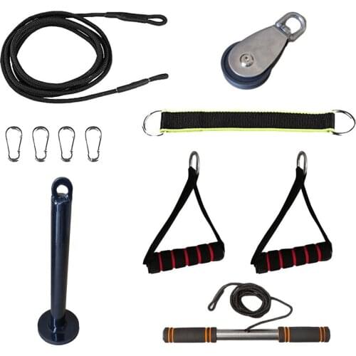 Forearm Wrist Roller Trainer Arm Strength Training Exerciser Heavy Duty Pulley System Fitness Workout Equipment for Home Gym