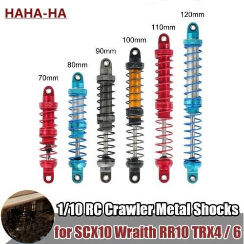 RC 1/10 Crawler Dual Spring Metal Shock Absorber 70mm 80mm 90mm 100mm 110mm 120mm for ARRMA SENTON Axial CAPRA SCX10 TRX6 TRX4