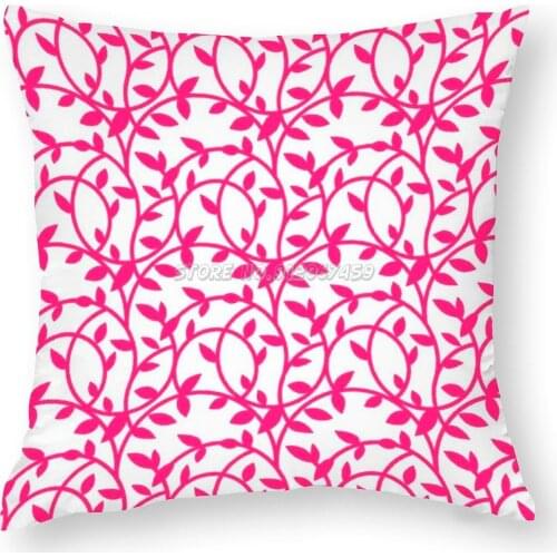 Pink Vine Print Pillow Case Print Decor For Kids Room Pillow Cover Floor Pillowcases for Sofa Home Preppy Southern Prep