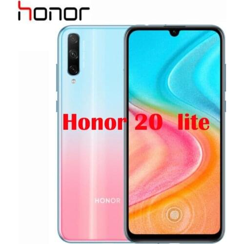 New Original Official Honor 20 Lite Mobile Phone 6.3inch Kirin 710F Octa Core Android 9.0 OS 4000mah Battery 48MP Camera