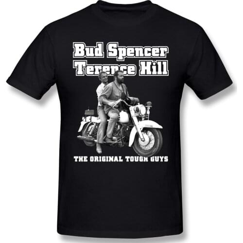 Bud Spencer And Terence Hill Funny Tough Guys T Shirt Plus Size Cotton Custom Short Sleeve Shirts