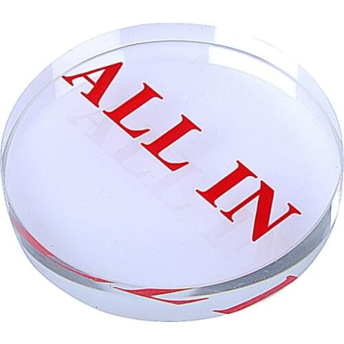 Acrylic All In Card Guard ALL IN Button Poker Cards Accessory Poker Chips Card Protector 57mm