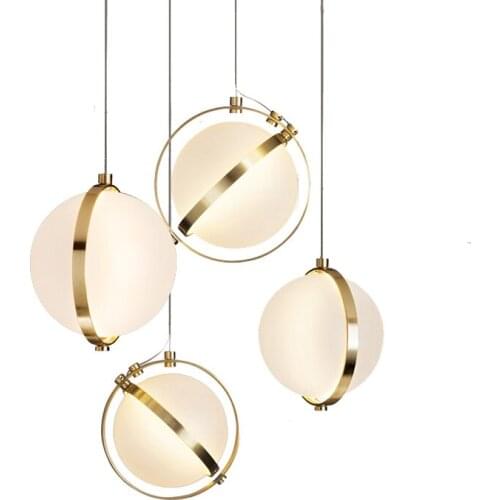 Villa Stairs Led Pendant Lights Acrylic Circles Lustre Pendant Light Wood Pendant Lamp Led Drop Light Hang Lamp Suspend Lamp