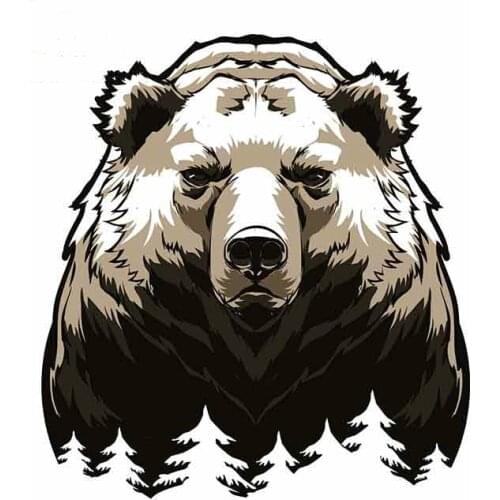 JuYouHui Exterior Accessories Decal Lifelike Bear Car Stickers Waterproof Sunscreen Bumper Boot Decals PVC 13cm X 11.9cm