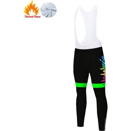 Andalucia Winter Thermal Fleece Calça Masculino Cycling Pants Men Fahrrad Hose Herren Culotte Largo Ciclismo Hombre Pantalones