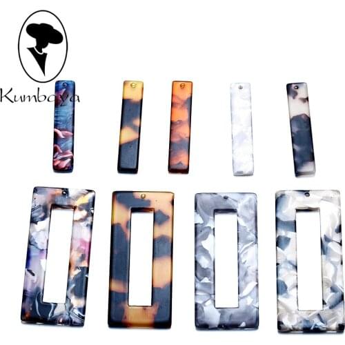 10sets/lot Acrylic Acetic Acid Materials Rectangle DIY Charm Parts Women Jewelry DIY Earrings Accessories Handmade Gifts P18422