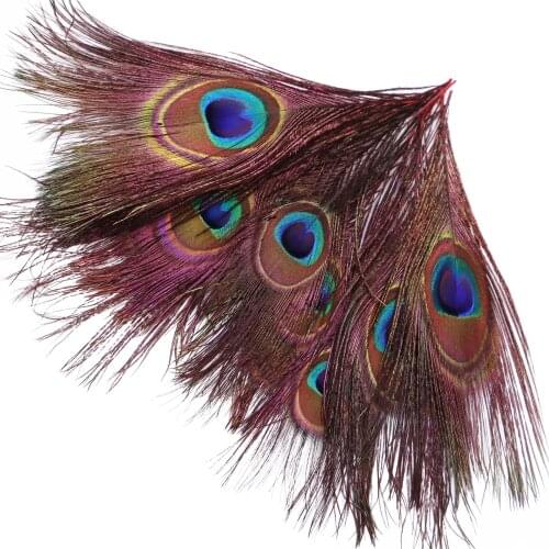 10pcs/pack Dyed Colorful Peacock Feathers Jewelry Party Making 25-30CM Length High quality Eye Natural Peacock Feather Provide