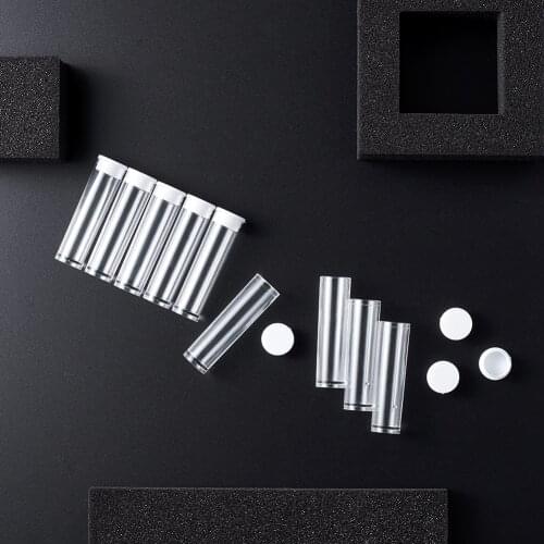 100PCS Clear Tube Plastic Bead Containers Transparent Storage Box Container Jars Organizer For Jewelry Packaging Display 55x15mm