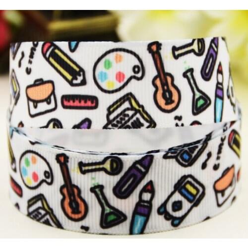 22mm 25mm 38mm 75mm Stationery Cartoon printed Grosgrain Ribbon party decoration 10 Yards X-03900