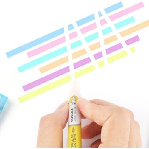 6pcs Double Head Erasable Highlighter Pen Marker Pastel Liquid Chalk Fluorescent Pencil Drawing Stationery