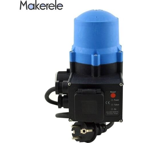 Makerele Hot Sale Automatic Electronic Pressure Switch Water Pump Adjustable Pressure Control MK-WPPS12 With Plug Socket Wires